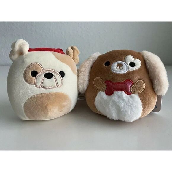 Squishmallow  Set Of 2 Brock & Delroy 4.5” Valentine’s Day 2022 Soft Plush NWT - Picture 1 of 7